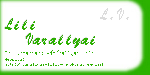 lili varallyai business card